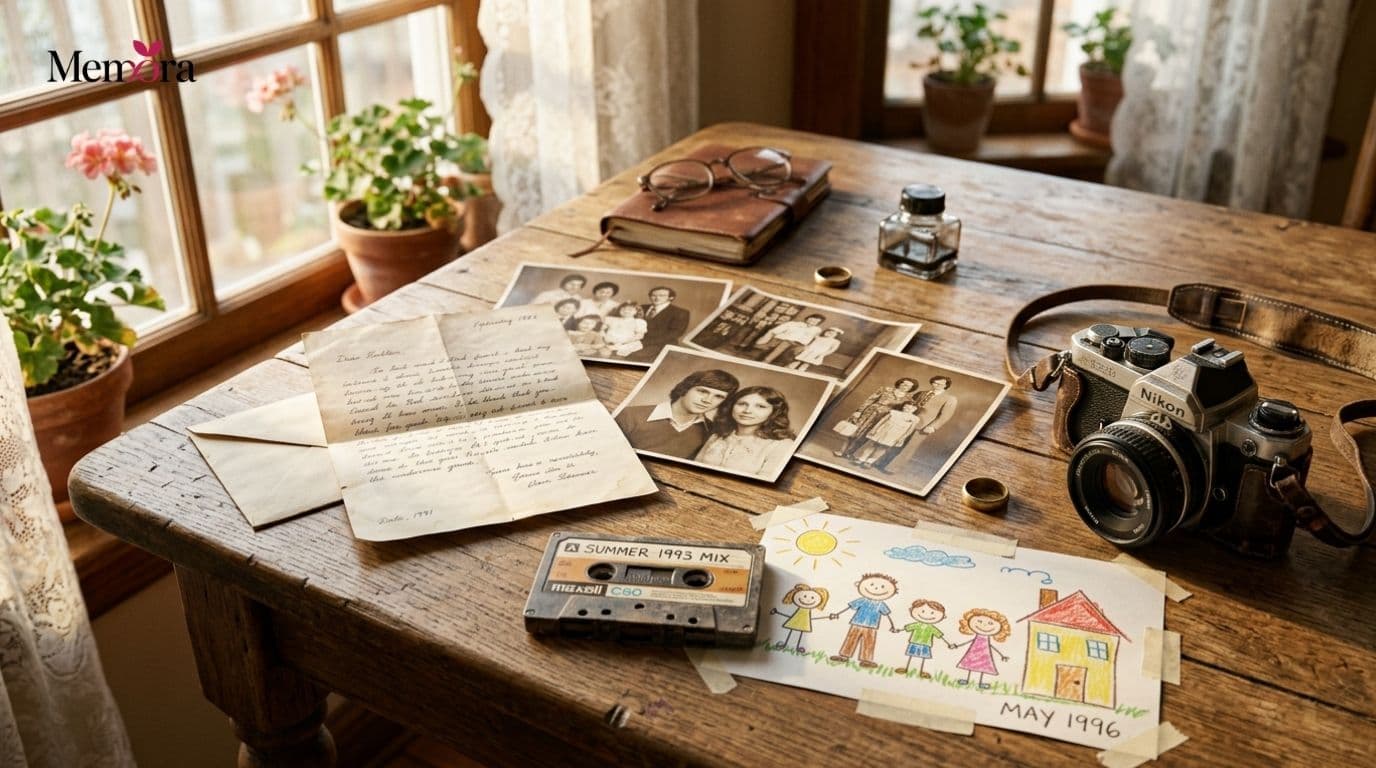 Old family memories: letters, photos and personal items